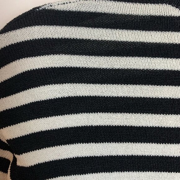Kasper Beetlejuice Women’s Black & White  Striped Shirt Size 6 Halloween Jail - Picture 8 of 8